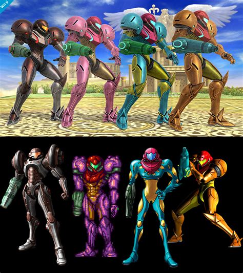 Technosyndrome Samus Alternate Colors In Super Smash Bros For Wii U Nintendo DS And Their