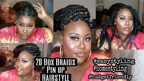 20 Box Braids Pin Up Youtube