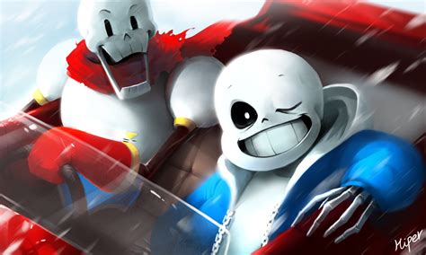 Sans And Papyrus By Korhiper On Deviantart