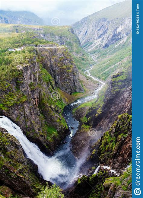 Voringsfossen Big Waterfall Hordaland Stock Photo Image Of Clean