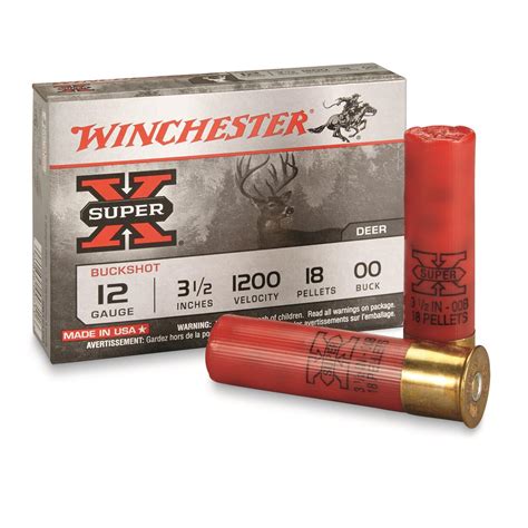 Winchester Super X Buckshot 12 Gauge Xb12l00 3 12 Mag 00 Buck 18