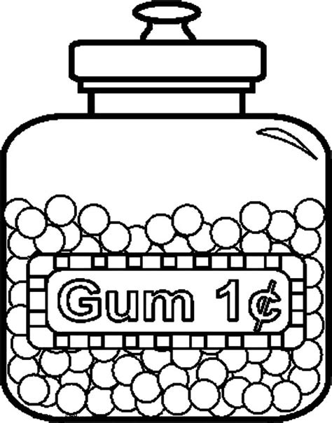 Chewing Gum Coloring Page Coloring Pages