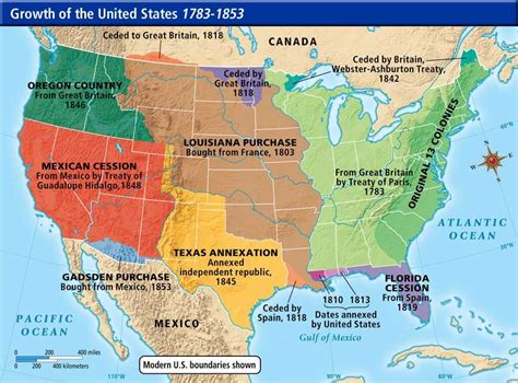 Westward Expansion Map Of The Usa This Is A Map Of The Growth Of