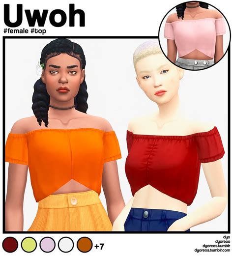 Dyoreos Uwoh Top Dyoreos On Patreon Sims 4 Sims 4 Clothing Sims