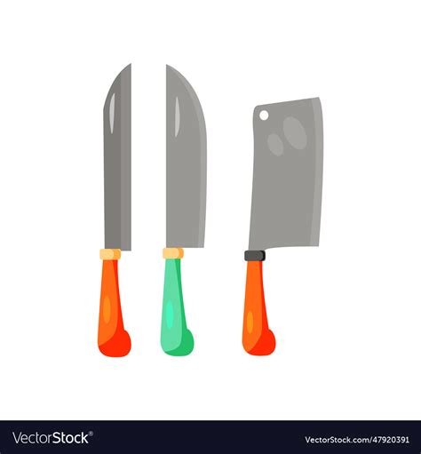 Kitchen Knives Royalty Free Vector Image Vectorstock