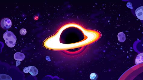 2460x2400 New Kurzgesagt Black Hole Art Minimalist 2460x2400 Resolution