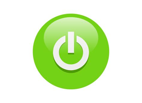 Green Power Button Symbol Icon Png Transparent Background Free