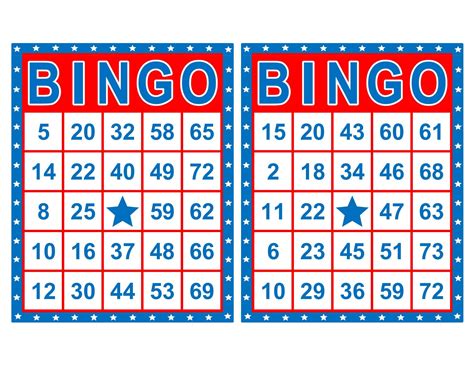 Bingo Cards 1000 Cards 2 Per Page Instant Pdf Download Etsy Bingo