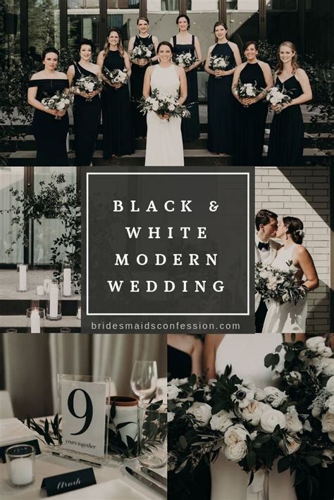 Inspiration For A Sophisticated Modern Wedding Day Black And White
