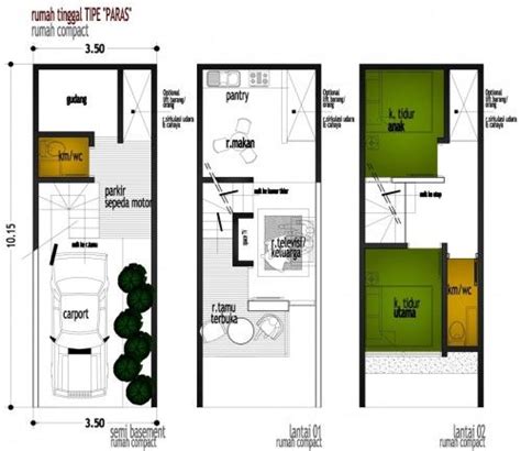 Karena murah, mempunyai rumah dengan ukuran lahan sempit ini dapat 15 denah rumah minimalis 2 kamar tidur 3d 2017 terbaru dekor rumah via dekorrumah.net. Rumah Minimalis Ukuran 5x10 (2) | Desain, Rumah minimalis ...