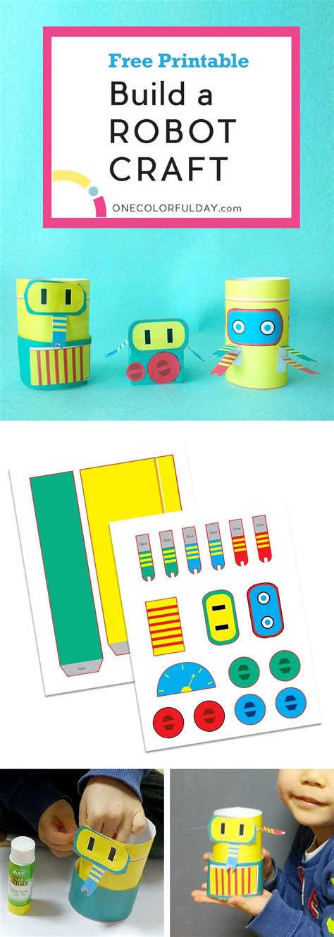 Free Printable Build A Robot Onecolorfulday Kids Robot Craft