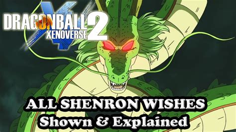 Xenoverse 2 dragon ball wishes. Dragon Ball Xenoverse 2 All Shenron Wishes Shown ...