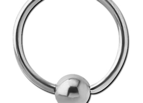 Silver Hinged Segment Ring With Ball Surgical Steel Unikorn
