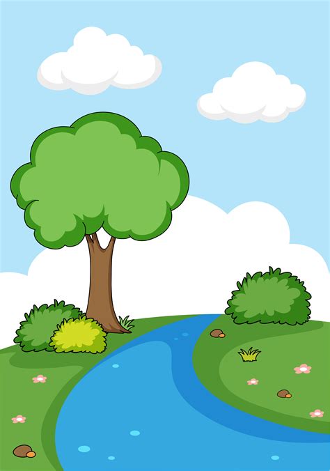 A Simple Nature Background 559852 Vector Art At Vecteezy