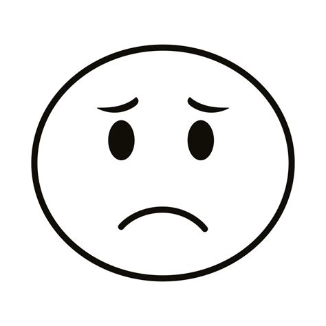 Sad Emoji Face Classic Line Style Icon 2718799 Vector Art At Vecteezy