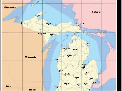 45th Parallel Michigan Map Michigan Revolvy Secretmuseum