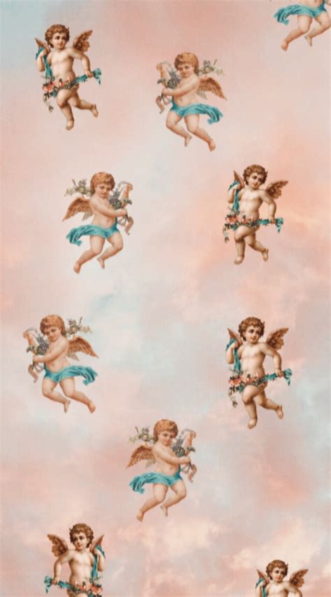 Aesthetic 90 Background Baby Angels Aesthetic Wallpaper