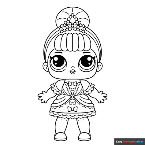 Lol Surprise Doll Coloring Page Easy Drawing Guides
