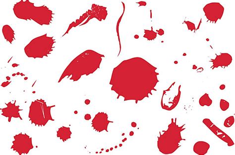 Blood Stains Set Vector Abstract Spot Vector Vector Abstract Spot