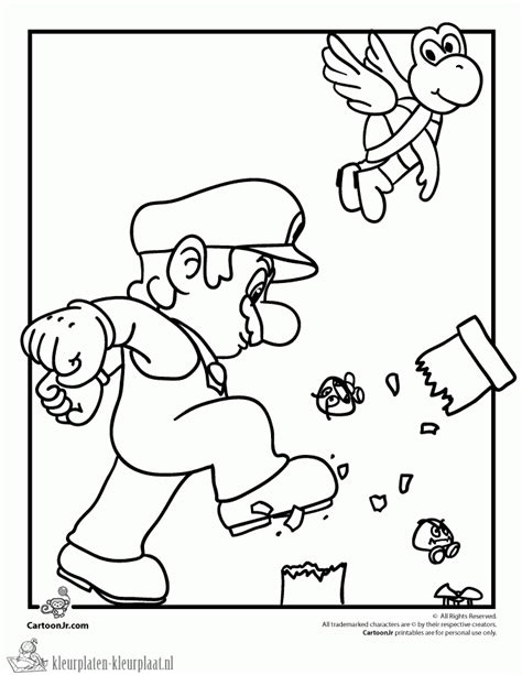 Who is mario in mario coloring pages to print? Kleurplaten mario-bros | kleurplaten-kleurplaat.nl