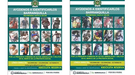 Policía Reveló El Cartel De Los 60 Más Buscados Por Vandalismo Durante Protestas En Barranquilla