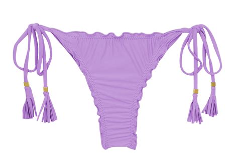 Lilac Scrunch Thong Bikini Bottom With Wavy Edges Bottom Uv Harmonia