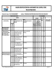 HIRARC MEKANIKAL FIRE FIGHTHING V Pdf HAZARD IDENTIFICATION