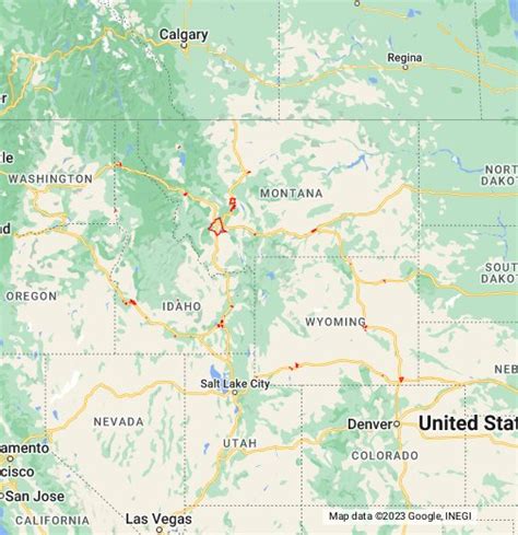 Idaho Montana Border Map North America Map