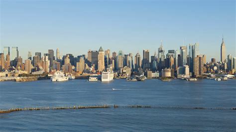 Day View Of Midtown Manhattan Across Hudson Stock Footage Sbv 300209504