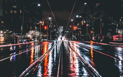 Rainy City At Night Wallpapers Top Free Rainy City At Night