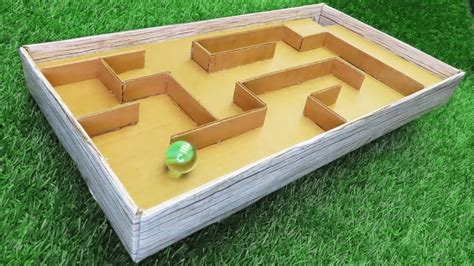 How To Make A Cardboard Marble Maze Diy Labyrinth Game Youtube