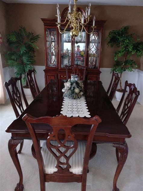 6 chair set dining room furniture lehn art nouveau design seating new. 8 piece Dining Room set, incl. table, 6 chairs, china ...