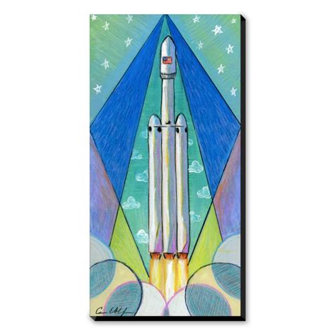 Falcon Heavy Original Art Chromaddict