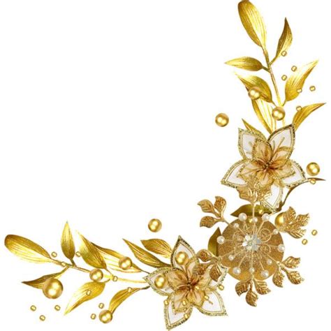 9 high quality clipart of borders and backgrounds in different resolutions. christmas gold (38).png | Flower border png, Flower border ...