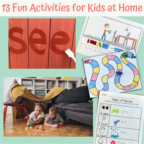 Stuck At Home 13 Fun Activities For Kids At Home 4 Kinder Teachers