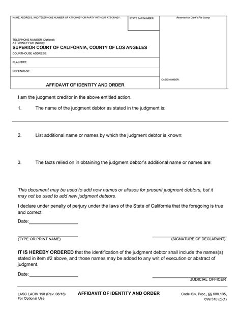 48 Free Affidavit Of Identity Forms Ms Word Templatelab