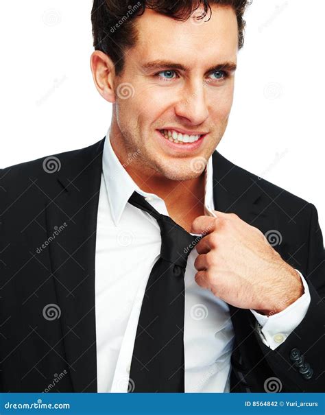 Stock Photography Young Business Man Pulling His Collar Image 8564842