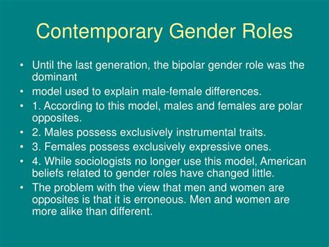 Ppt Contemporary Gender Roles Powerpoint Presentation Free Download