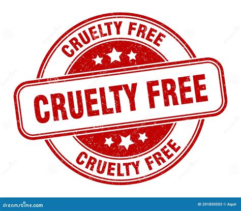 Cruelty Free Stamp Cruelty Free Label Round Grunge Sign Stock Vector