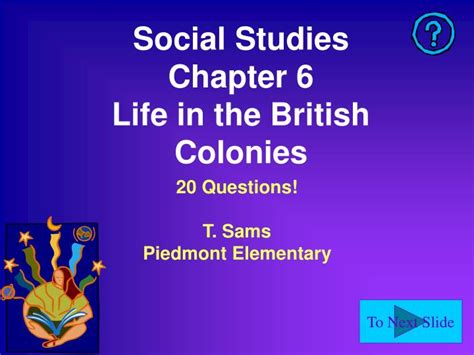 Ppt Social Studies Chapter 6 Life In The British Colonies Powerpoint