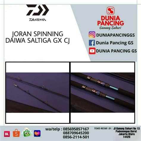 Joran Spinning Daiwa Saltiga GX CJ Pilih Type Lazada Indonesia