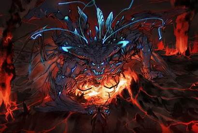 Pixiv Hell Fantasia Dragon Wallpapers Beast Lava