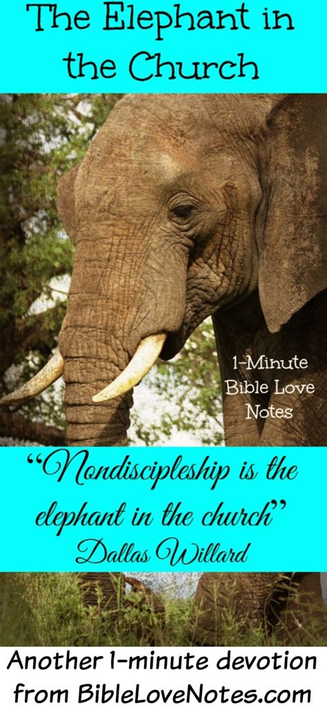 1 Minute Bible Love Notes The Elephant In The Church
