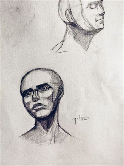 Sketch Portrait Skill Sketch Head Skills Male Sketch Portrait Face