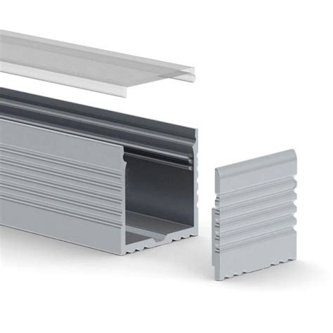KIT Perfil Aluminio VART Para Tiras LED 1 Metro LEDBOX