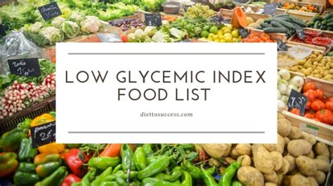 List 90 Foods With Low Glycemic Index Diettosuccess