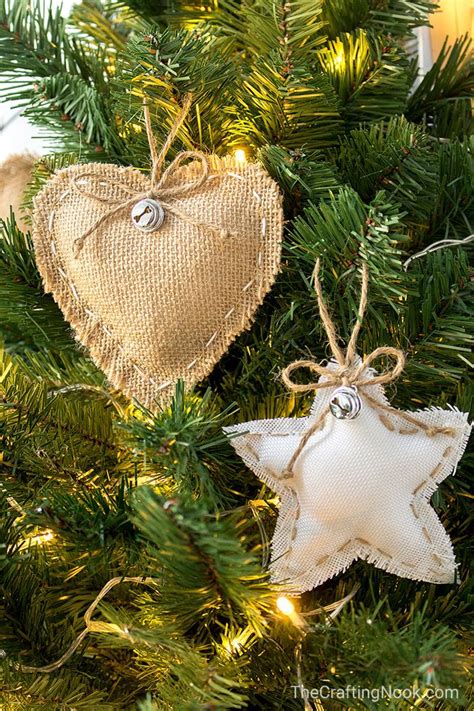 These Cute And Easy Diy Rustic Burlap Christmas Ornaments Will Be The