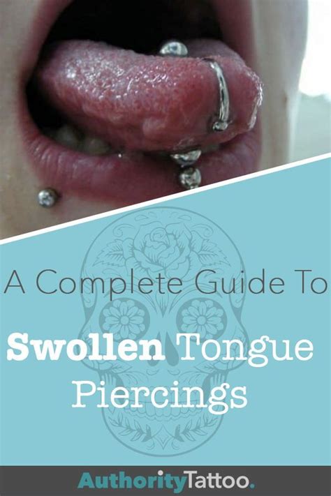 Swollen Tongue Piercings Tongue Piercing Swollen Tongue Piercing