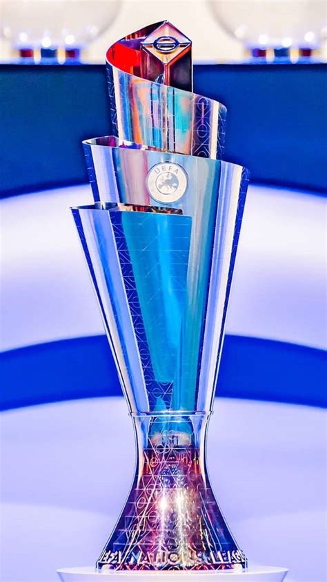 Uefa Nations League Trophy Bola De Futebol Papel De Parede Futebol