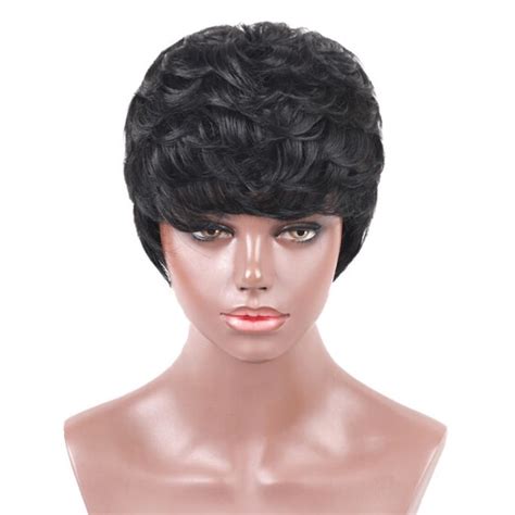 Shop Element 6 Inch Short Pixie Cut Wigs Human Hairsynthetic Blend